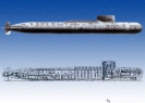 Субмарина проекта 677 А. Схема