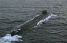 Подводная лодка К-429 на учениях в море