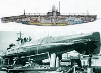 Подводная лодка типа АГ на стапеле