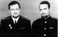 Командир реакторного отсека Домбровский Влад и его друг (справа) Гусев Станислав - погиб на К-8